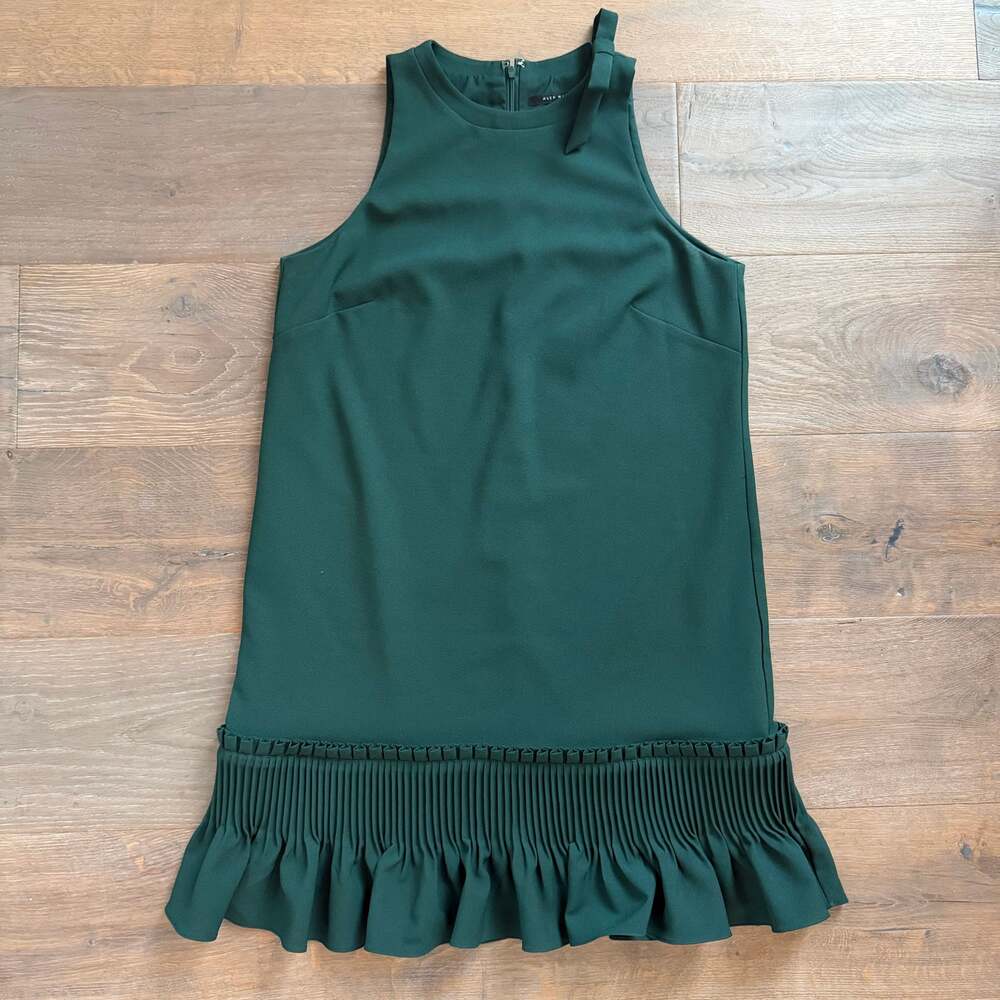 Alex Marie Emerald Green Shift Holiday Dress ~ Ribbon Bow ~ Size 10